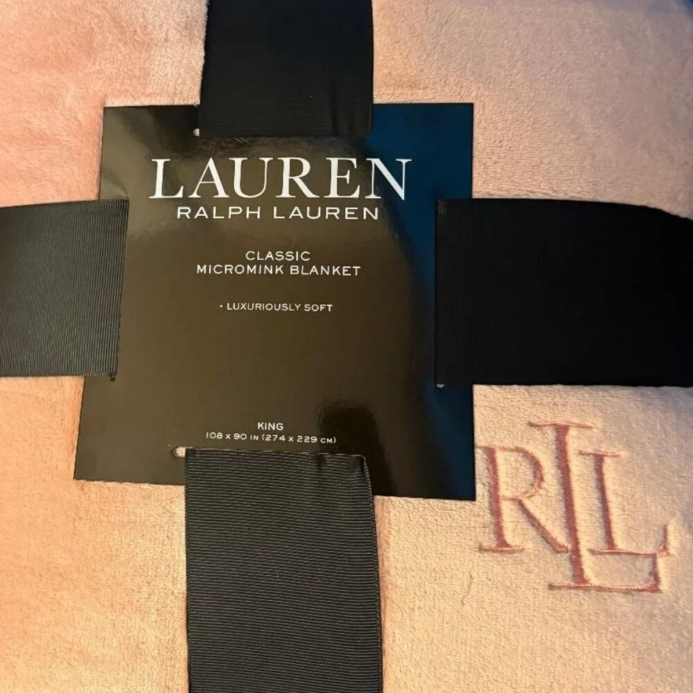 BRAND NEW LAUREN RALPH LAUREN MICROMINK LUXURIOUSLY SOFT KING 108" X 90" BLANKET - Picture 4 of 10